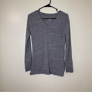 Mossimo Supply Co. Charcoal V-Neck Blouse